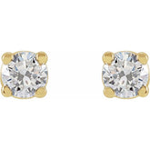 14K Yellow 1/4 CTW Lab-Grown Diamond Stud Earrings